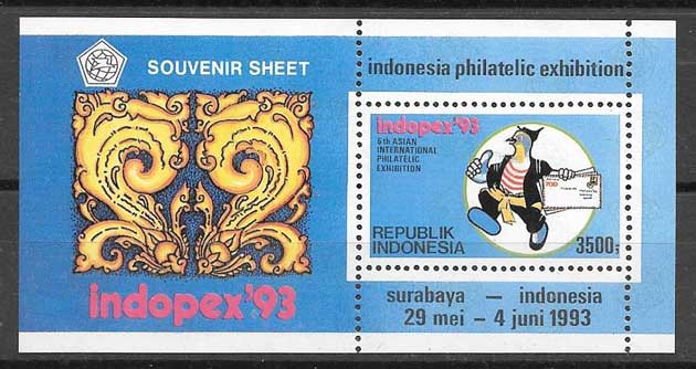 Estampillas comics Indonesia 1993