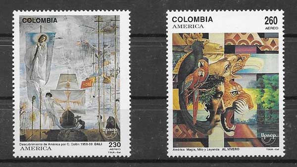 Sellos de Colombia 1992