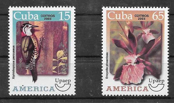  Colección sellos América UPAEP Cuba 2003