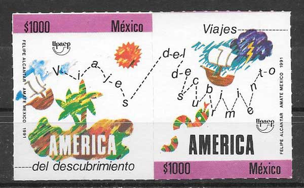 sellos América UPAEP México 1991