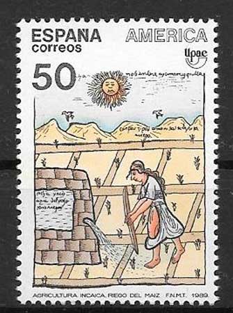 Stamps Spain 1989 America UPAEP