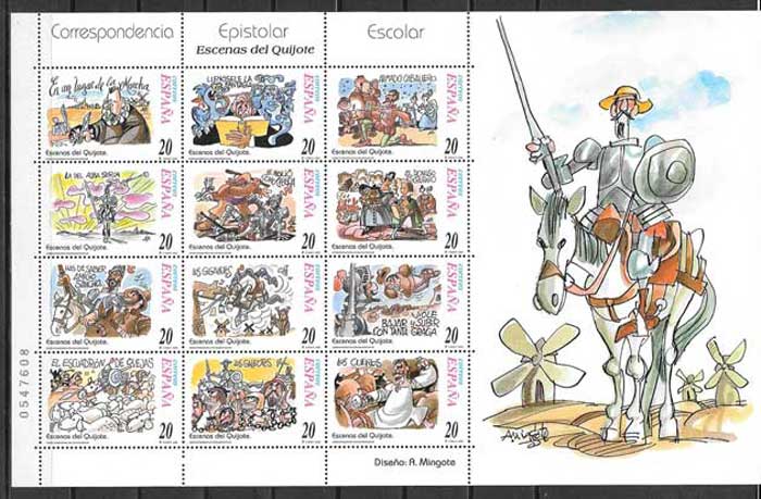 Stamps of the Spanish literature 1998