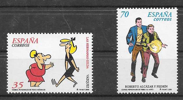 Comic characters stamp Spain 2000