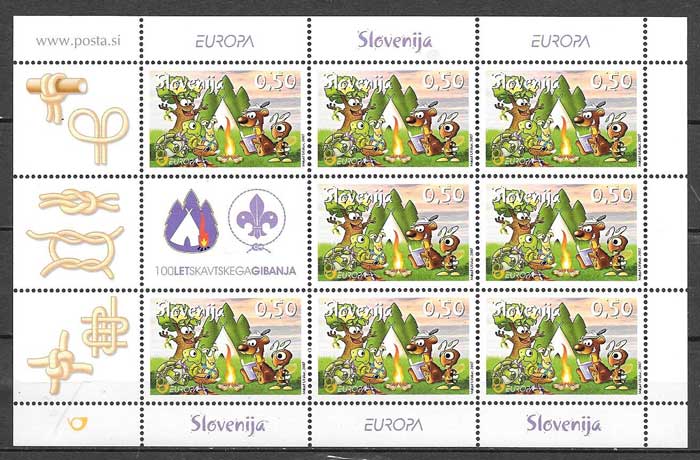 Filatelia Tema Europa Eslovenia 2007