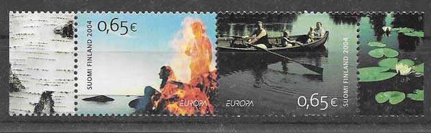 sellos colección Tema Europa 2004 Finlandia