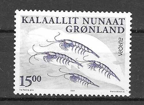 Sellos Tema Europa Groenlandia 2001